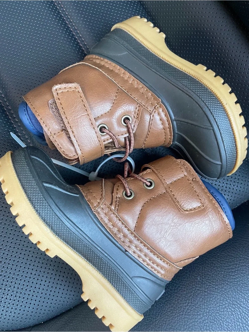 NWT Sperry Kids Size 7 Boots - Brown and Blue Winter Boots